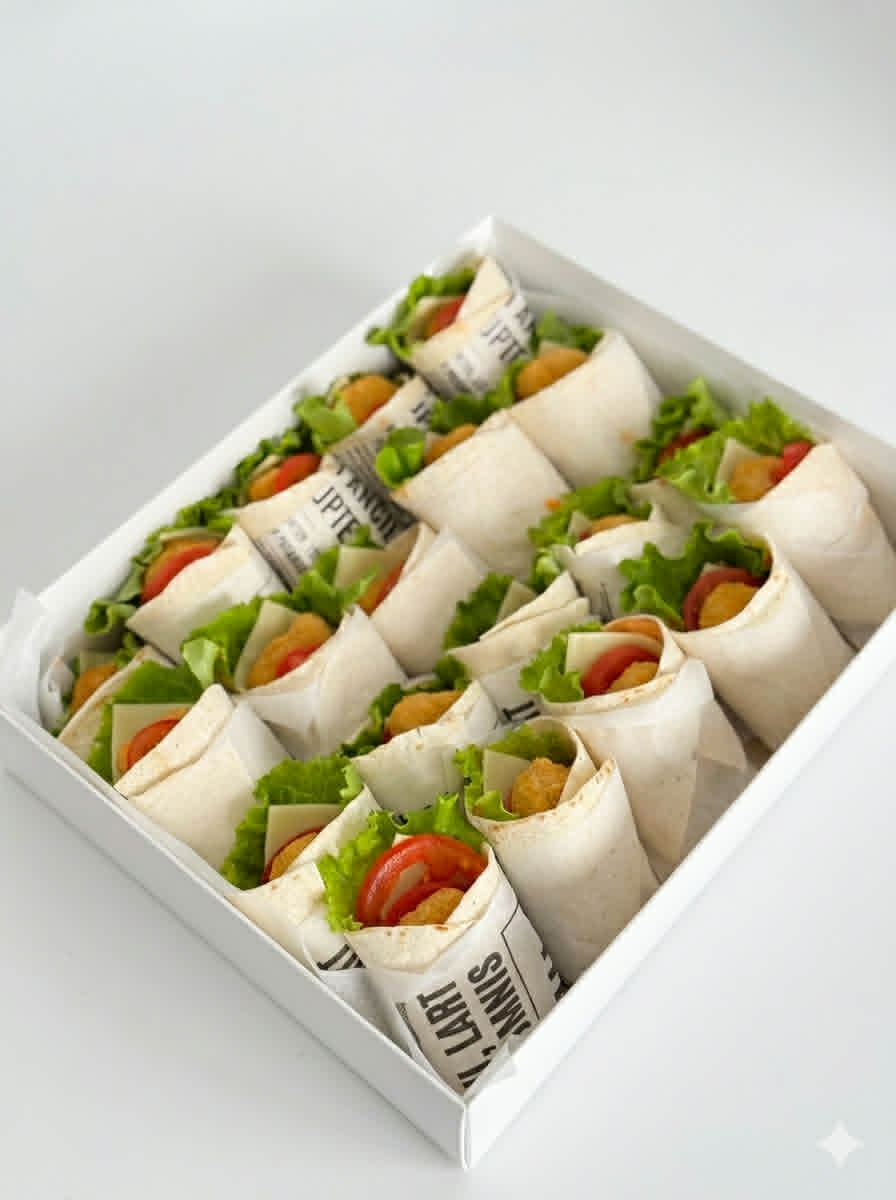 Mini tortilijos su vištiena (20 vnt.)